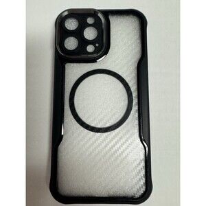 Carbon Fiber Case iPhone 13 Pro Max Translucent MagSafe Shockproof Black Edges